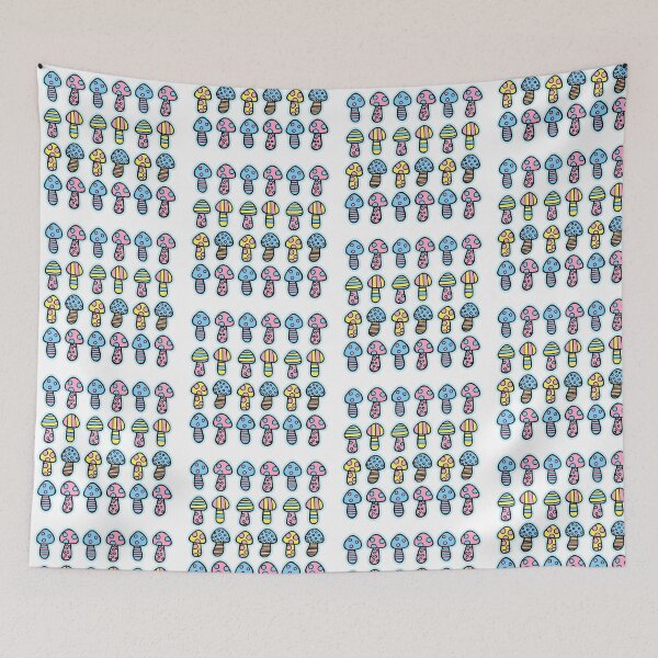 Item preview, Vibrant Mycelium: Colorful Mushroom Pattern designed and sold by Yamada Cream Studio.