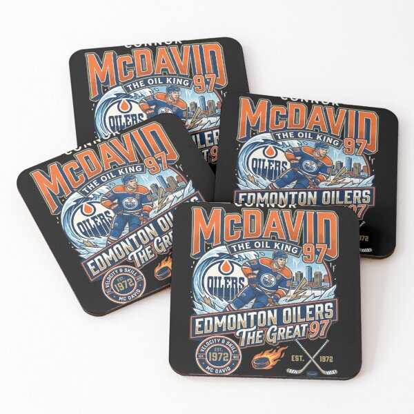 Item preview, Connor McDavid #97 "The Oil King" Edmonton Oilers Graphic T-Shirt - Vintage Hockey Style designed and sold by FarDesign.