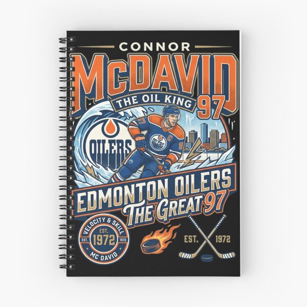 Item preview, Connor McDavid #97 "The Oil King" Edmonton Oilers Graphic T-Shirt - Vintage Hockey Style designed and sold by FarDesign.