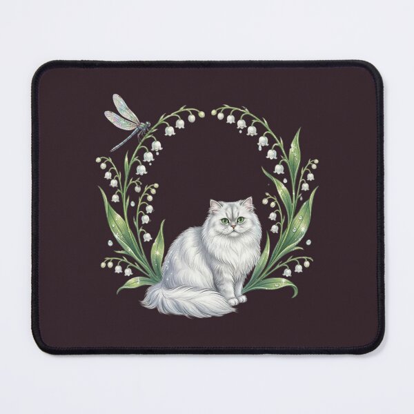 Item preview, Romantic Whimsigoth Chinchilla Persian in Antique Floral Wreath designed and sold by Englandbear.