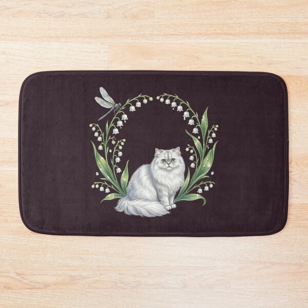 Item preview, Romantic Whimsigoth Chinchilla Persian in Antique Floral Wreath designed and sold by Englandbear.