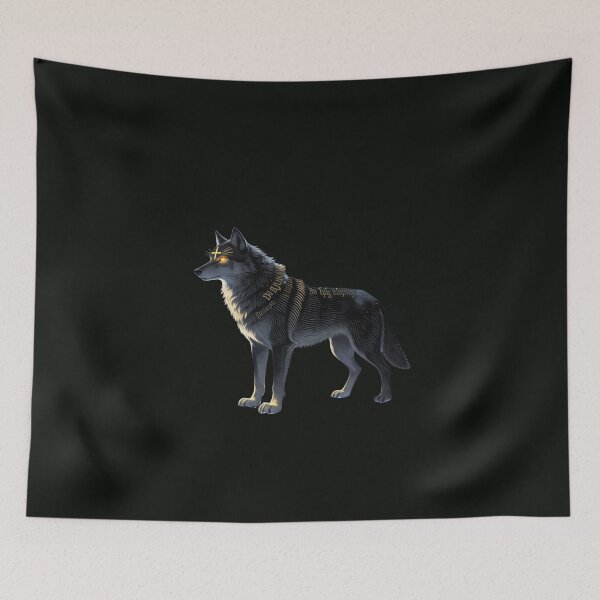 Item preview, Lupus Daemonis — Dark Sacred Wolf Forest Art designed and sold by GeoWhimsy Studio.