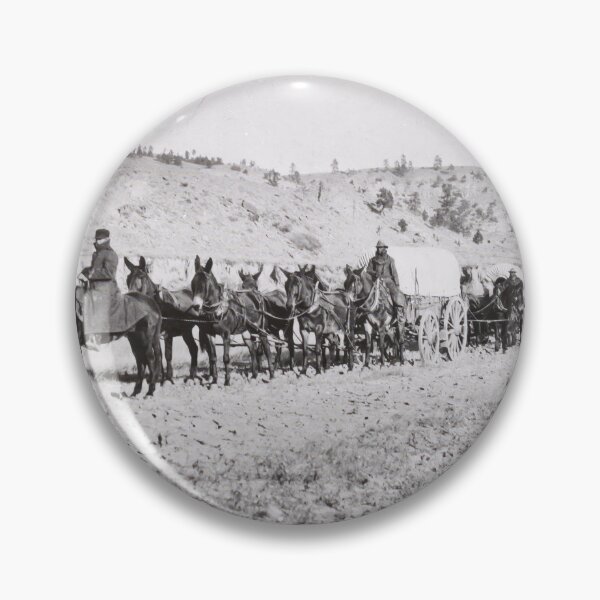 Item preview, Historic Mule-Drawn Wagon Supply Train Fort Spokane Photograph designed and sold by TheSoulOfArt.