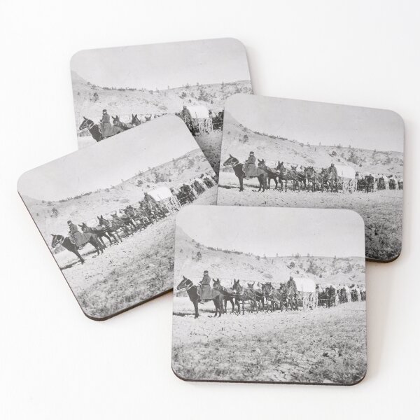 Item preview, Historic Mule-Drawn Wagon Supply Train Fort Spokane Photograph designed and sold by TheSoulOfArt.