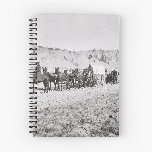 Item preview, Historic Mule-Drawn Wagon Supply Train Fort Spokane Photograph designed and sold by TheSoulOfArt.