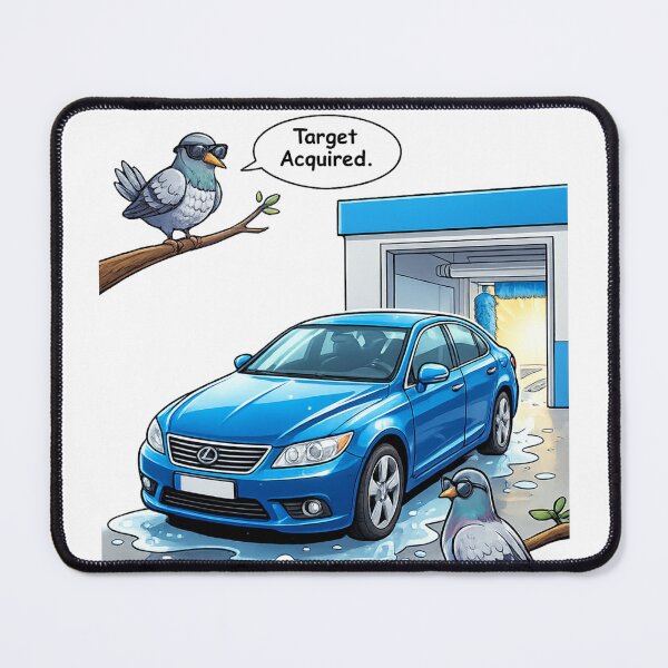 Item preview, Target Acquired - Funny Tactical Pigeon & Car Wash Design designed and sold by DailyStruggleCo.