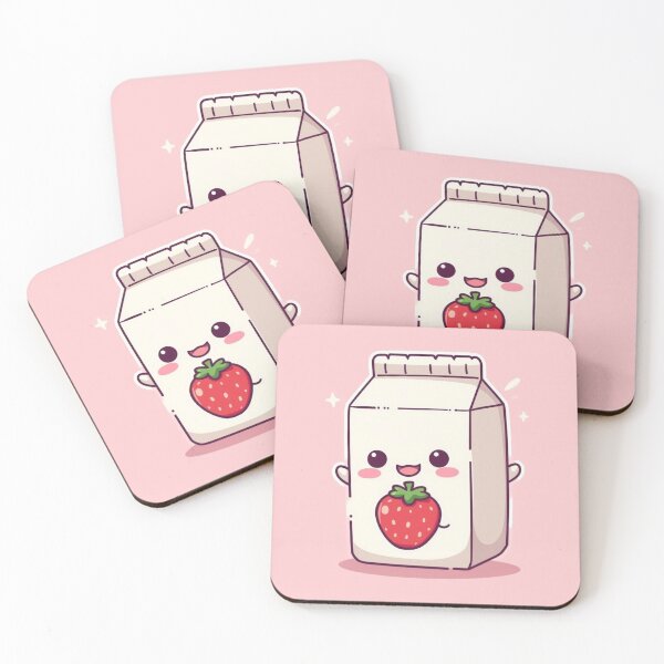 Item preview, KAWAII STRAWBERRY MILK CARTON designed and sold by Graylay1589.