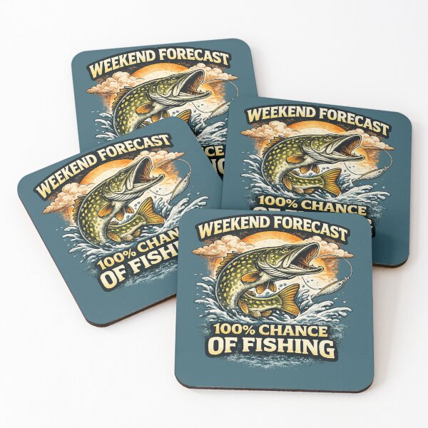 Item preview, Weekend Forecast 100% Chance of Fishing pike designed and sold by Gezonde-Voeding.