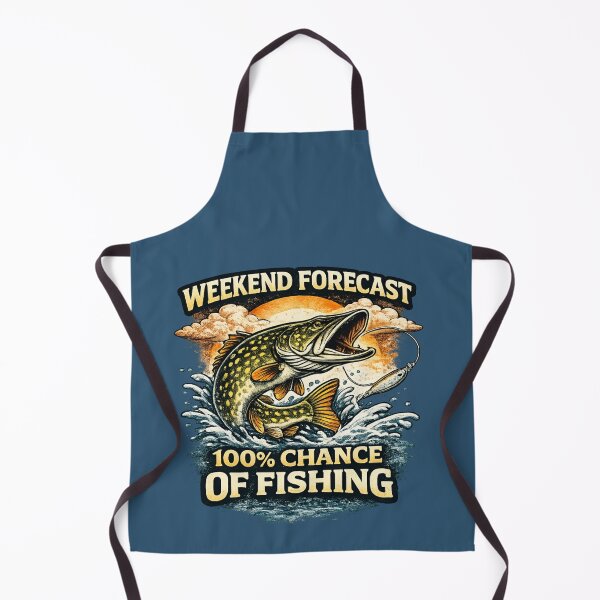 Item preview, Weekend Forecast 100% Chance of Fishing pike designed and sold by Gezonde-Voeding.