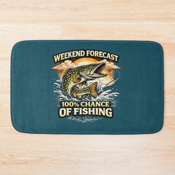 Item preview, Weekend Forecast 100% Chance of Fishing pike designed and sold by Gezonde-Voeding.
