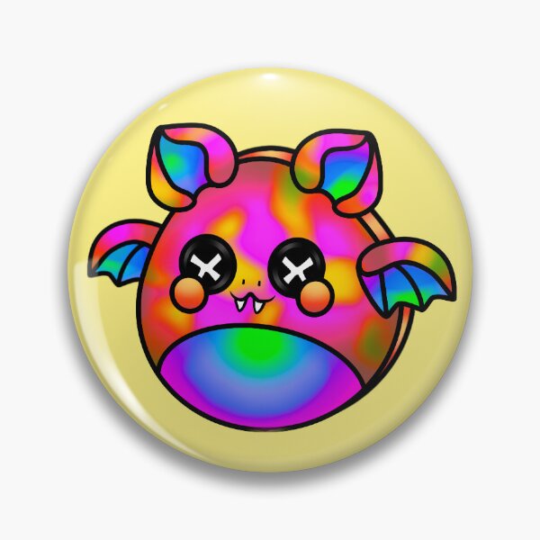 Item preview, Chonky Bat Plush - Tie Dye Rainbow designed and sold by tyranicorntat.
