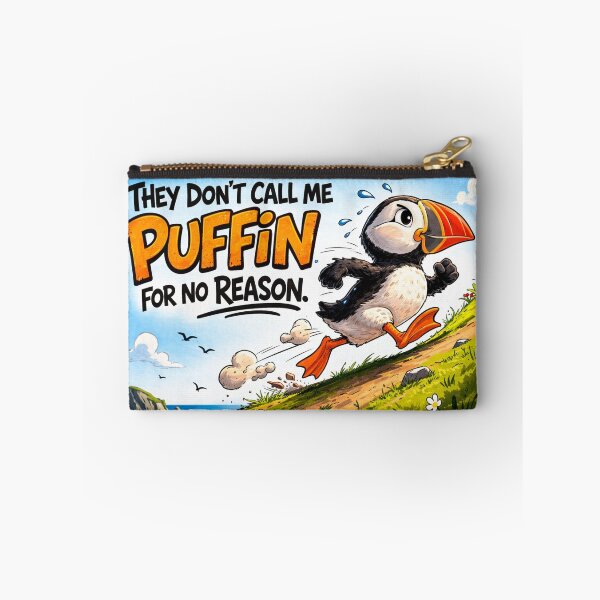 Item preview, Puffin Running Uphill Funny Bird Pun Shirt – “They Don’t Call Me Puffin for No Reason” designed and sold by AnimalMarvels.