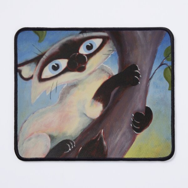 Item preview, Tree Climbing Cat Funny Cartoon Stylized Cat Art Painting designed and sold by etourist.
