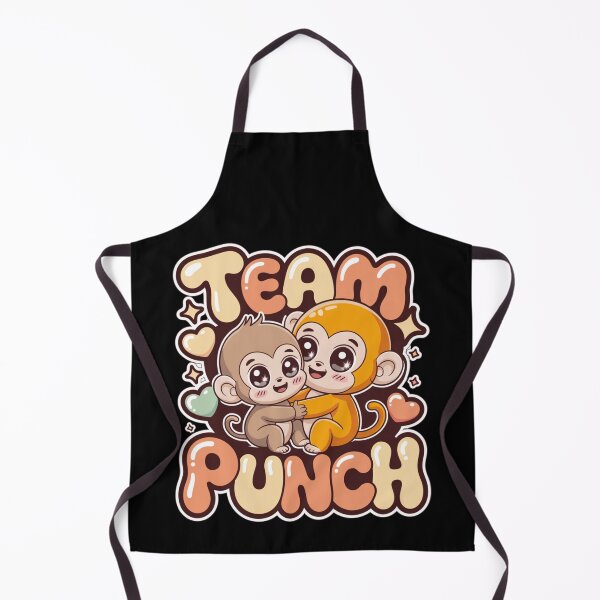 Item preview, Team Punch – Kawaii Sparkle Eye Monkey Duo Terracotta Peach Tee | Cute BFF Shirt designed and sold by DarylWelsh2024.
