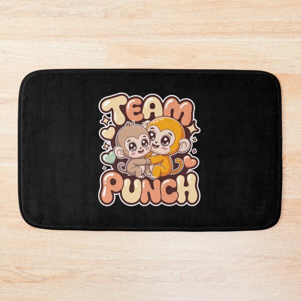 Item preview, Team Punch – Kawaii Sparkle Eye Monkey Duo Terracotta Peach Tee | Cute BFF Shirt designed and sold by DarylWelsh2024.