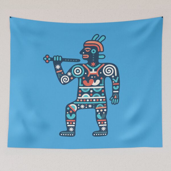 Item preview, Nazca Flute Player – Scandinavian Folk Art Fusion by heidiannemorris © designed and sold by FOLK ART FUSION by heidiannemorris.