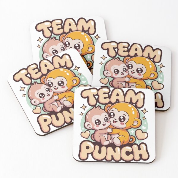 Item preview, Team Punch – Retro Groovy Kawaii Baby Monkey Duo Tee | Cute Monkey Shirt designed and sold by DarylWelsh2024.