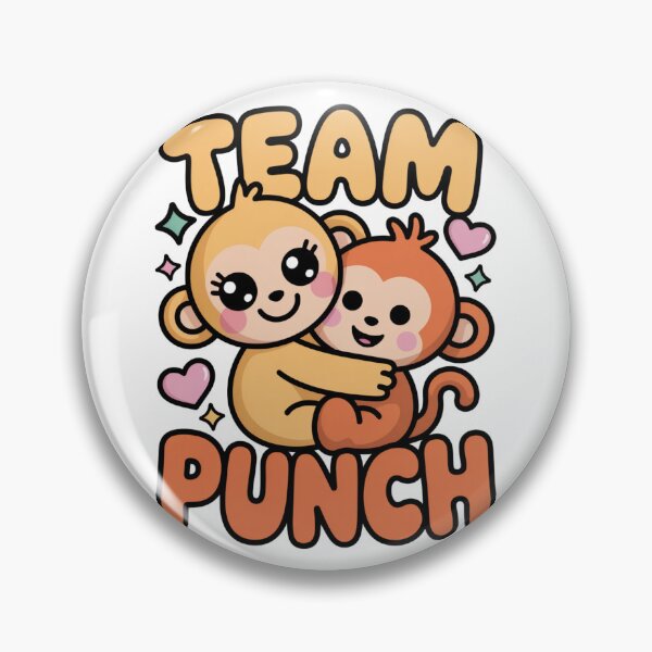 Item preview, Team Punch – Kawaii Lash-Eyed Golden Mama Monkey Hugging Rust Baby Yellow Orange Two-Tone Tee designed and sold by DarylWelsh2024.
