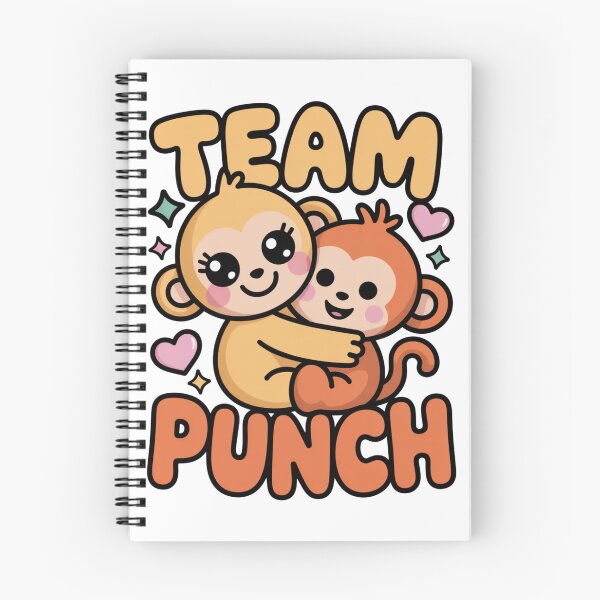 Item preview, Team Punch – Kawaii Lash-Eyed Golden Mama Monkey Hugging Rust Baby Yellow Orange Two-Tone Tee designed and sold by DarylWelsh2024.