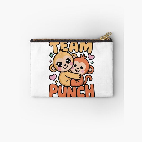 Item preview, Team Punch – Kawaii Lash-Eyed Golden Mama Monkey Hugging Rust Baby Yellow Orange Two-Tone Tee designed and sold by DarylWelsh2024.