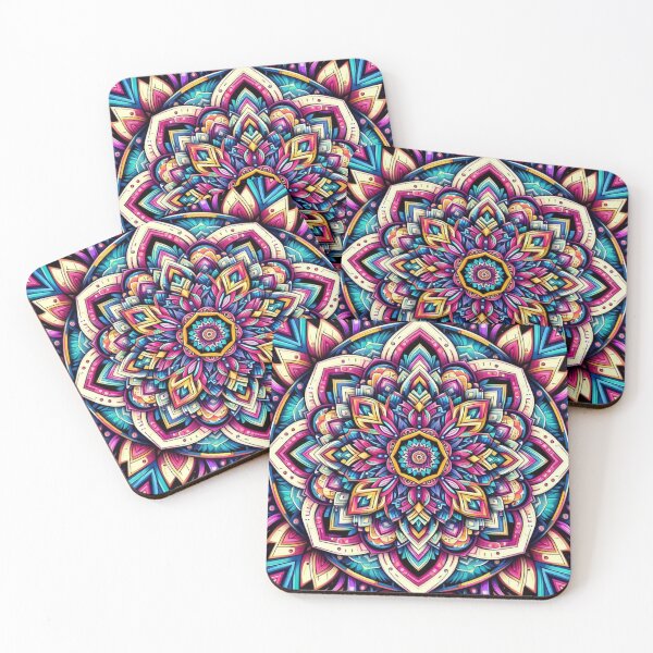Item preview, Terra Mandala – Vibrant Geometric Symmetry Design designed and sold by Dogandesighn.