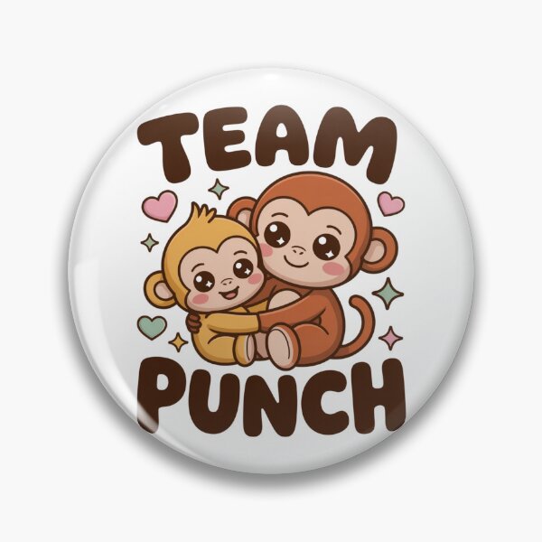 Item preview, Team Punch – Kawaii Brown Mama Monkey Cradling Golden Baby All Chocolate Brown Bubble Letter Tee designed and sold by DarylWelsh2024.