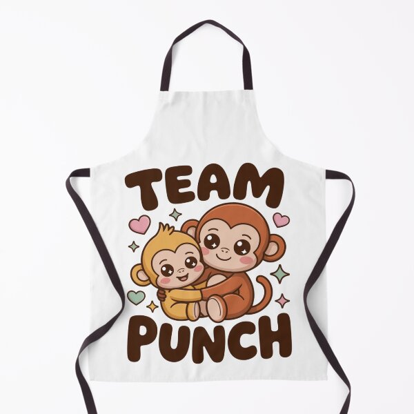 Item preview, Team Punch – Kawaii Brown Mama Monkey Cradling Golden Baby All Chocolate Brown Bubble Letter Tee designed and sold by DarylWelsh2024.