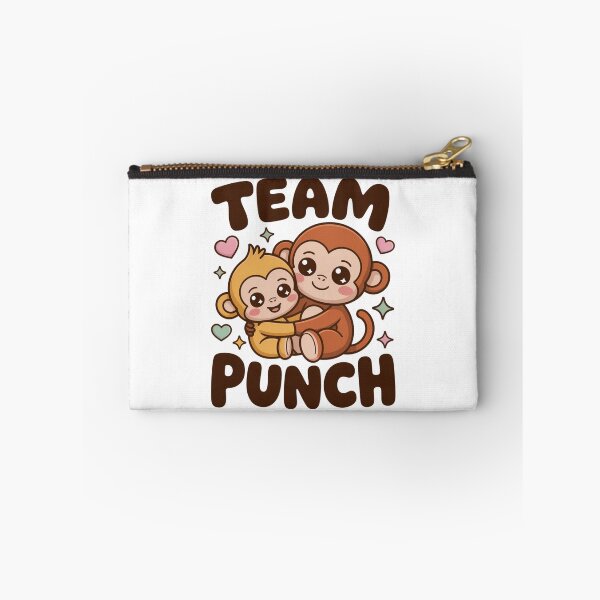 Item preview, Team Punch – Kawaii Brown Mama Monkey Cradling Golden Baby All Chocolate Brown Bubble Letter Tee designed and sold by DarylWelsh2024.