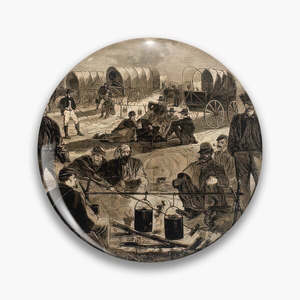 Item preview, Historic Wagon Train Camp Scene Harper's Weekly Illustration designed and sold by TheSoulOfArt.