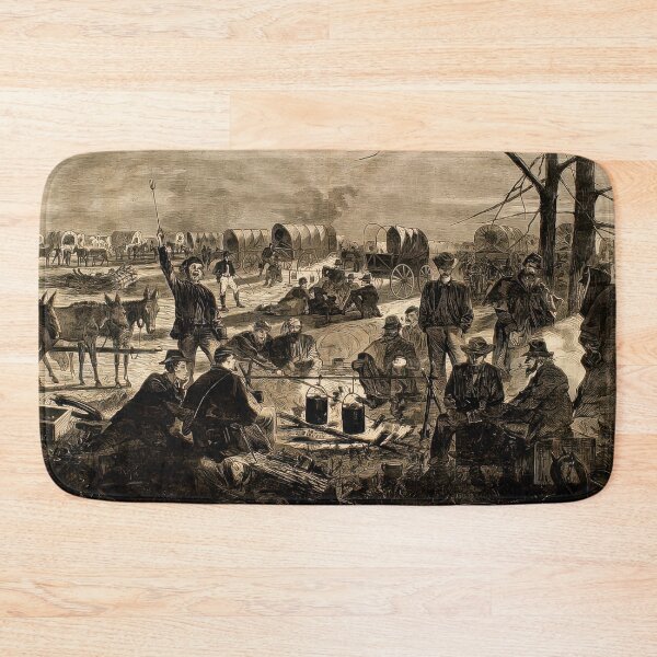 Item preview, Historic Wagon Train Camp Scene Harper's Weekly Illustration designed and sold by TheSoulOfArt.
