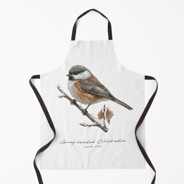 Item preview, Grey-headed Chickadee on Snowy Branch designed and sold by Takeda-art.
