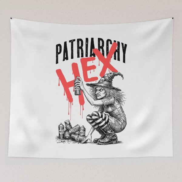 Item preview, Hex The Patriarchy Funny Feminist Witch Woman Graffiti designed and sold by GrandeDuc.