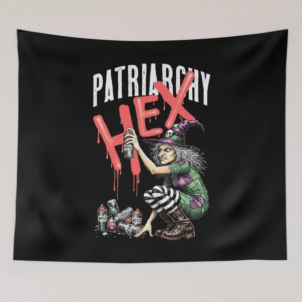 Item preview, Hex The Patriarchy Funny Feminist Witch Woman Graffiti designed and sold by GrandeDuc.