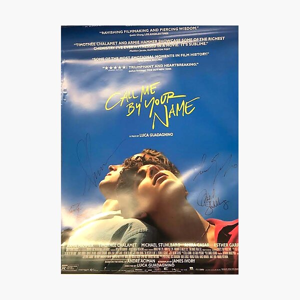 Call Me By Your Name Film Poster Photographic Print By Dearesthoneybee Redbubble