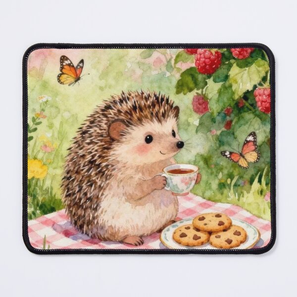 Item preview, Raspberry Garden Tea - Hedgehog Enjoying A Break designed and sold by iamdesigns14.