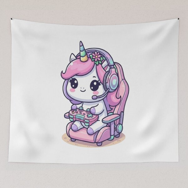 Item preview, Kawaii Gamer Unicorn designed and sold by Ella_Sketch.