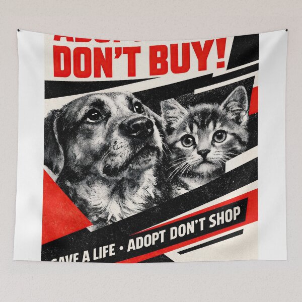 Item preview, Adopt Don’t Shop – Save a Life designed and sold by ForeverPrintsOK.