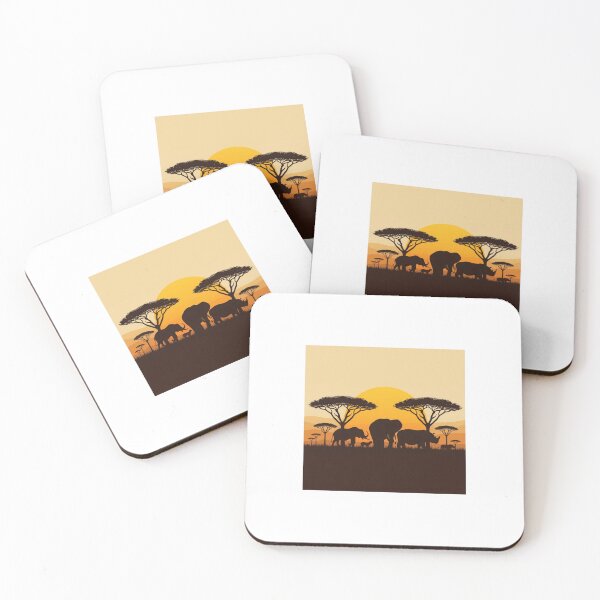 Item preview, African Big Five Silhouette Sunset designed and sold by Mugged & Inspired.