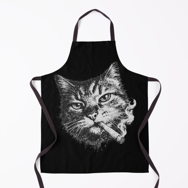 Item preview, Smoking Cat Vintage Funny Cool Cat Graphic Design designed and sold by CatPrintCo.