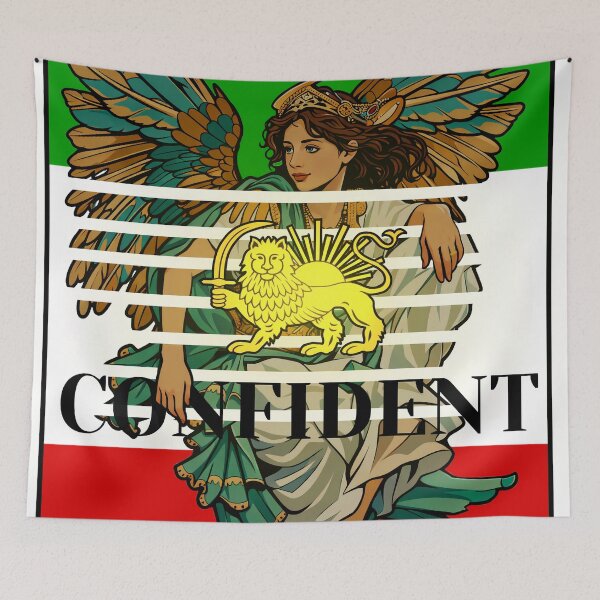 Item preview, Woman Life Freedom - Persian/Iranian Lion and Sun Winged Goddess designed and sold by JEVANStudio.