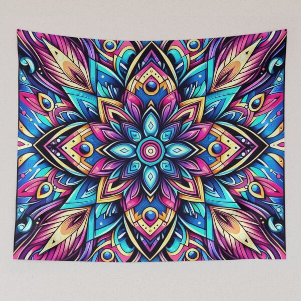 Item preview, Cosmic Bloom – Vibrant Mandala Emblem Design designed and sold by Dogandesighn.