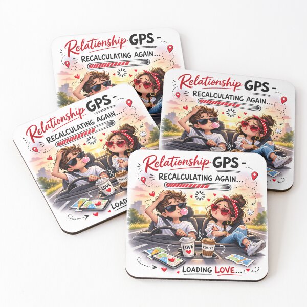 Item preview, Relationship GPS - Recalculating Again Funny Couple Sticker designed and sold by AdaStickyMood.