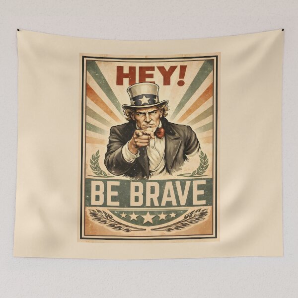 Item preview, Bravery Inspiration Quote Poster designed and sold by Icareis-Studios.
