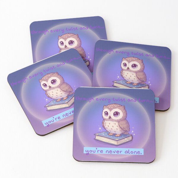 Item preview, "Owl on Book"  You're Never Alone  designed and sold by DreamCasterArt.