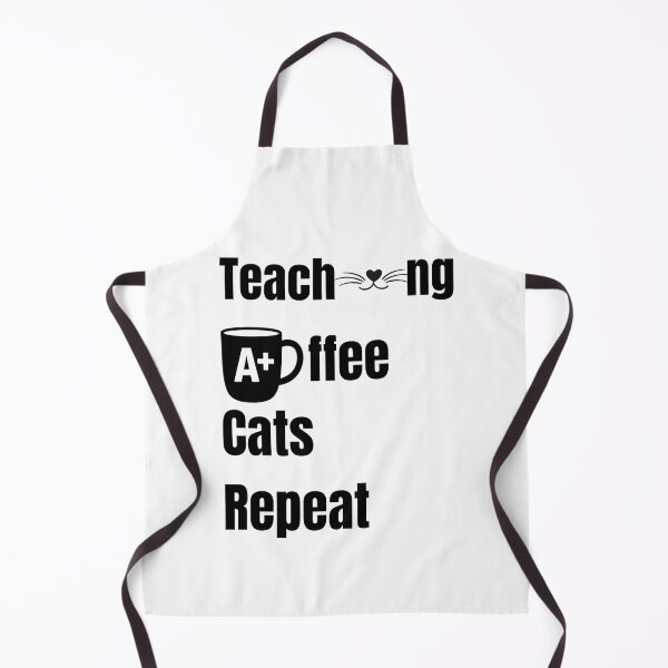 Item preview, Teaching Coffee Cats Repeat - Funny Teacher and Cat Lover Design designed and sold by SihameArtify.