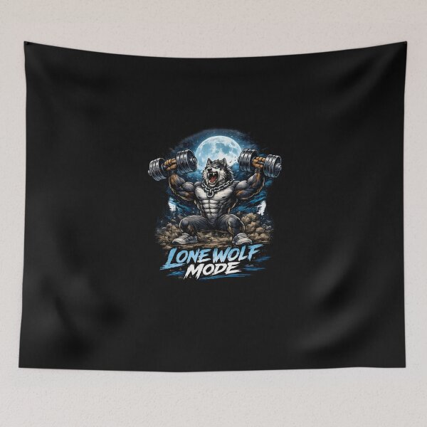 Item preview, LONE WOLF MODE GYM VIBE designed and sold by Bizon2910.