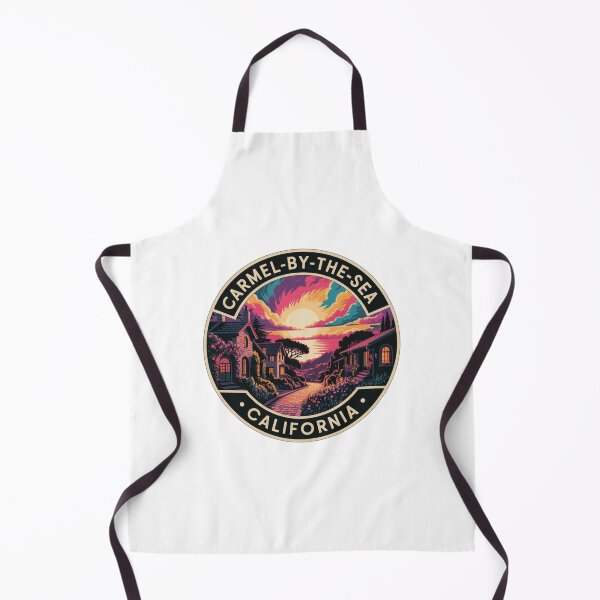 Item preview, Carmel-by-the-Sea California: Colorful Village Sunset Badge designed and sold by CircinusStore.