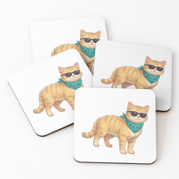 Item preview, Cool Blind Ginger Cat in Sunglasses designed and sold by Luna's World - Moody Vibes Studio.