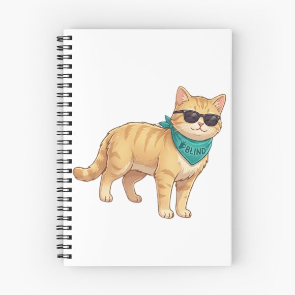 Item preview, Cool Blind Ginger Cat in Sunglasses designed and sold by Luna's World - Moody Vibes Studio.