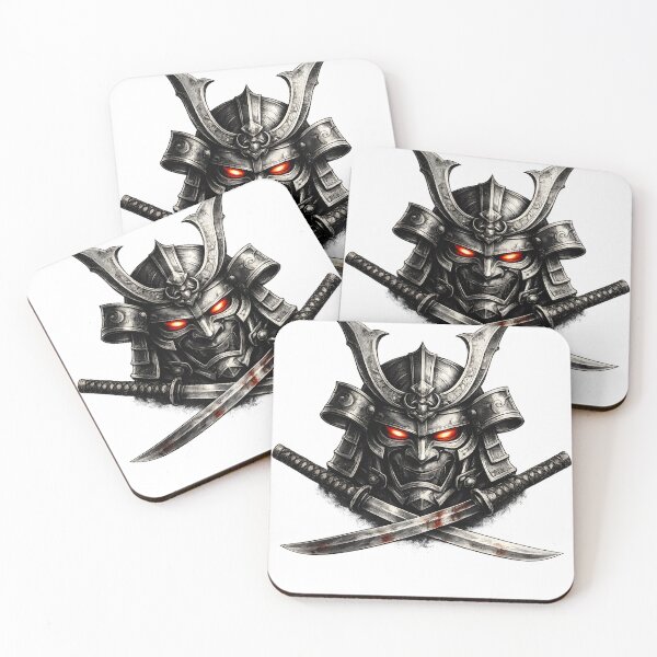 Artikelvorschau, Samurai-Helm-Krieger – Katana-Samurai-Emblem entworfen und verkauft von CreativeMindsetLab.